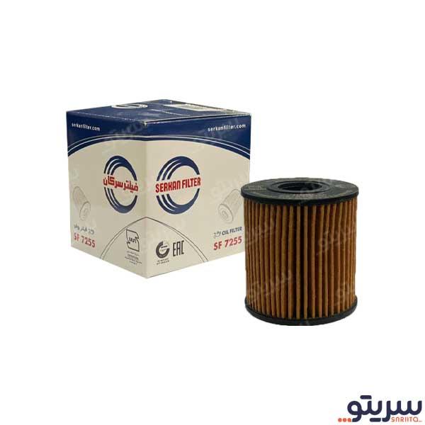 فیلتر روغن پژو 206 مدل 7255 برند سرکان