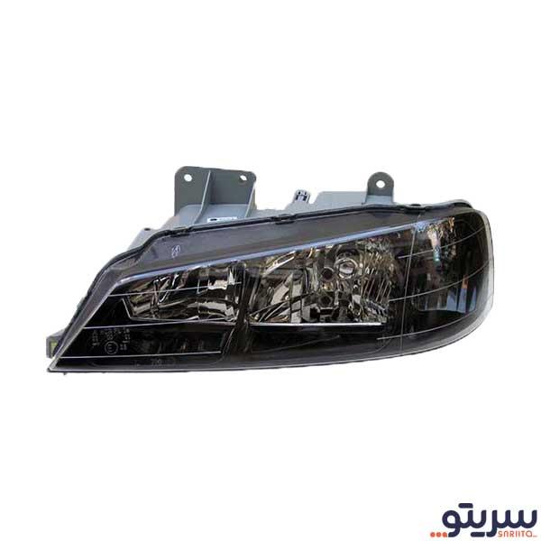 چراغ جلو چپ پژو پارس مدل 7601 برند ایساکو (هوزینگ مشکی)