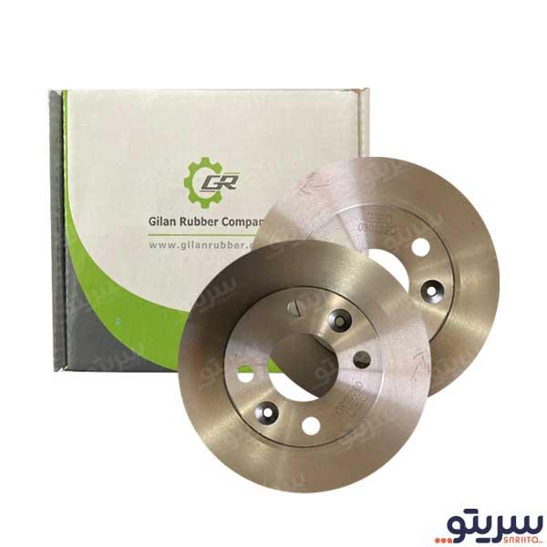 2_.دیسک ترمز چرخ جلو تیبا مدل 1321 برند گیلان