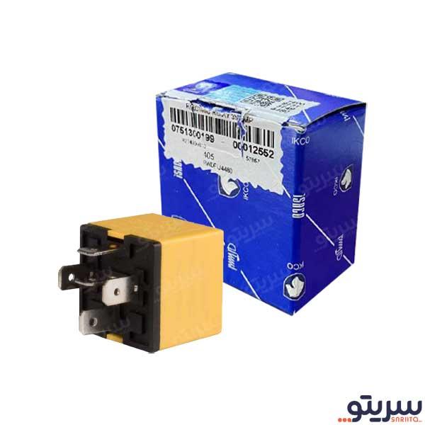 رله بخاری پژو 405 مدل 25-35 آمپر زرد 0199 برند ایساکو