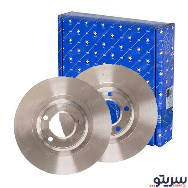دیسک ترمز چرخ جلو دنا پلاس توربو مدل 5 پیچ 6499 برند ایساکو (بسته 2 عددی)