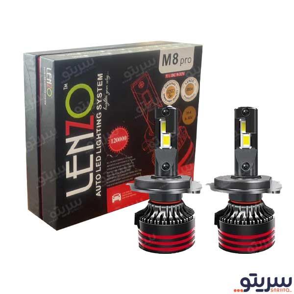  2_.هدلایت لنزو پایه H4 مدل M8 PRO بسته 2 عددی