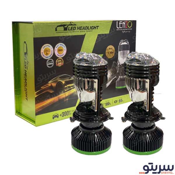 هدلایت لنزو 3 لنز پایه H4 مدل Y80 بسته 2 عددی