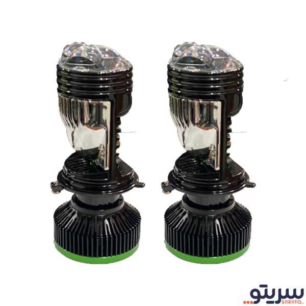  1_.هدلایت لنزو 3 لنز پایه H4 مدل Y80 بسته 2 عددی