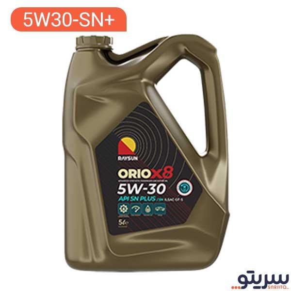 روغن موتور ری سان مدل ORIO X8 5W30 SN PLUS حجم 5 لیتر