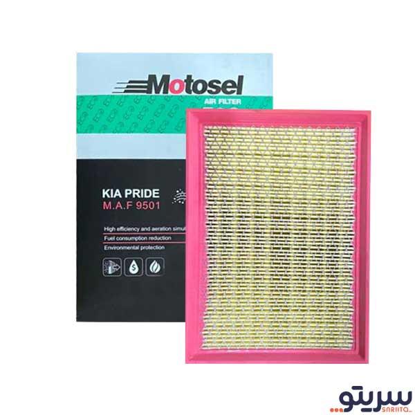  2_.فیلتر هوا پراید مدل ECO 9501 برند موتوسل