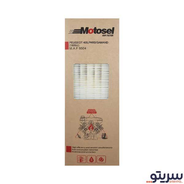  1_.فیلتر هوا پژو 405 مدل 9504 برند موتوسل