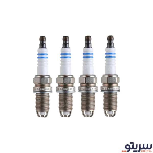 2_.شمع پایه کوتاه دو پلاتین مدل FLR8LDCU برند بوش (بسته 4 عددی)