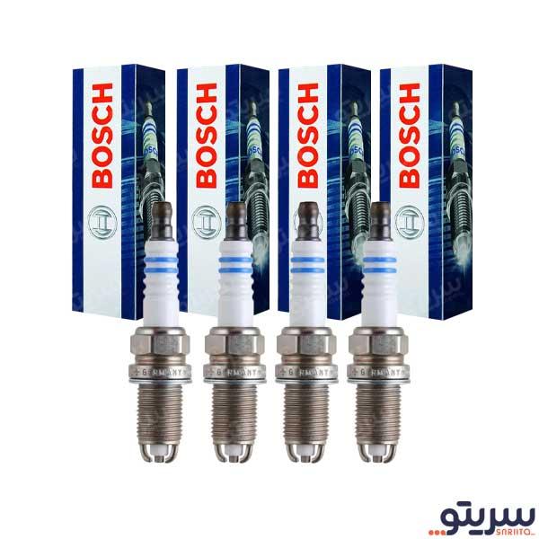  1_.شمع پایه کوتاه دو پلاتین مدل FLR8LDCU برند بوش (بسته 4 عددی)