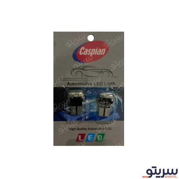 لامپ LED کاسپین مدل T10 رنگ آبی بسته دو عددی