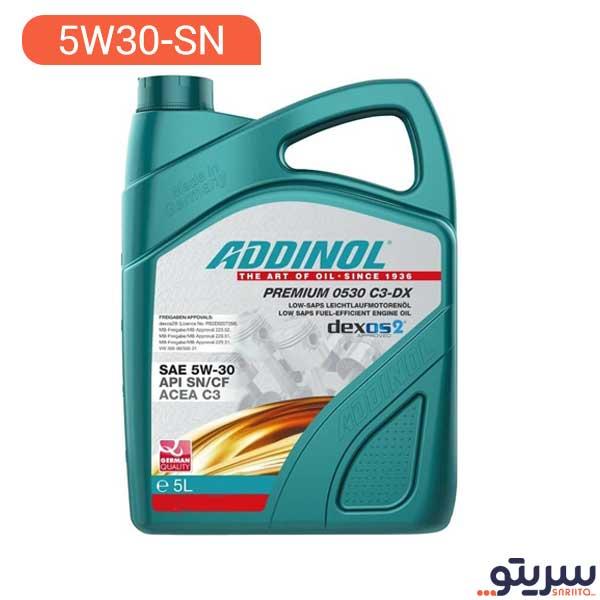 روغن موتور آدینول مدل 5W30 SN/CF حجم 5 لیتر