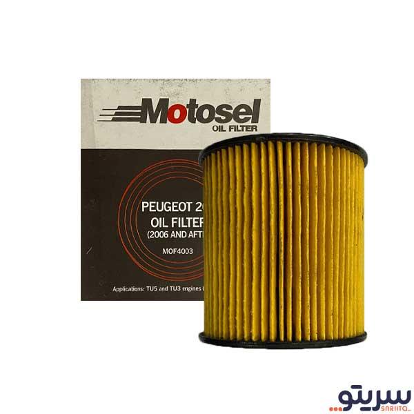  2_.فیلتر روغن پژو 206 مدل 4003 برند موتوسل