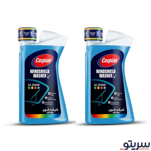 شیشه‌شوی خودرو کاسپین مدل Non-Smearing 1 لیتر بسته 2 عددی